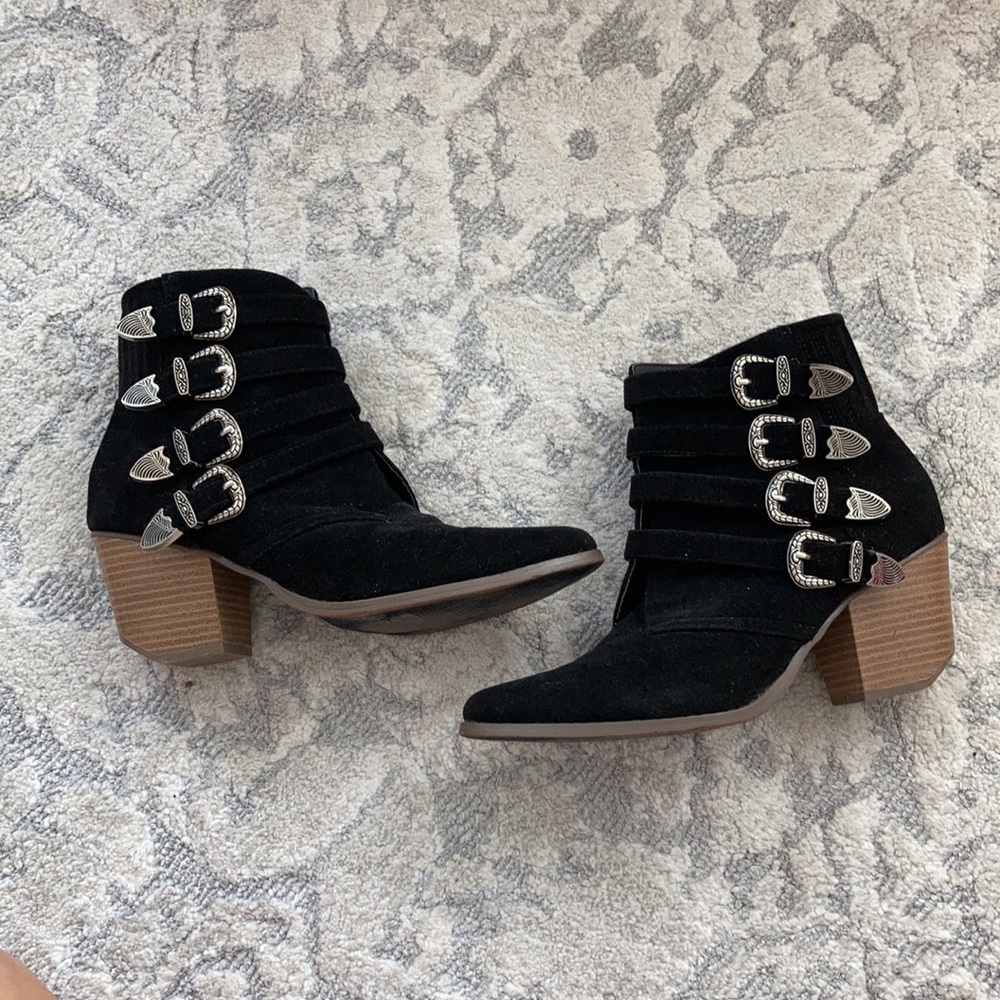 Black ankle boots